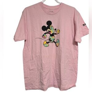 Neff x Disney Mickey Mouse "Cartoon Fill" Graphic Tee - Pink Size Large